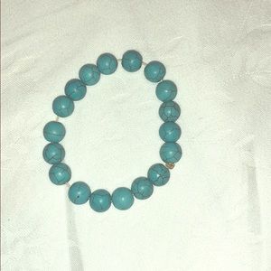 Blue beaded bracelet. Really cute!